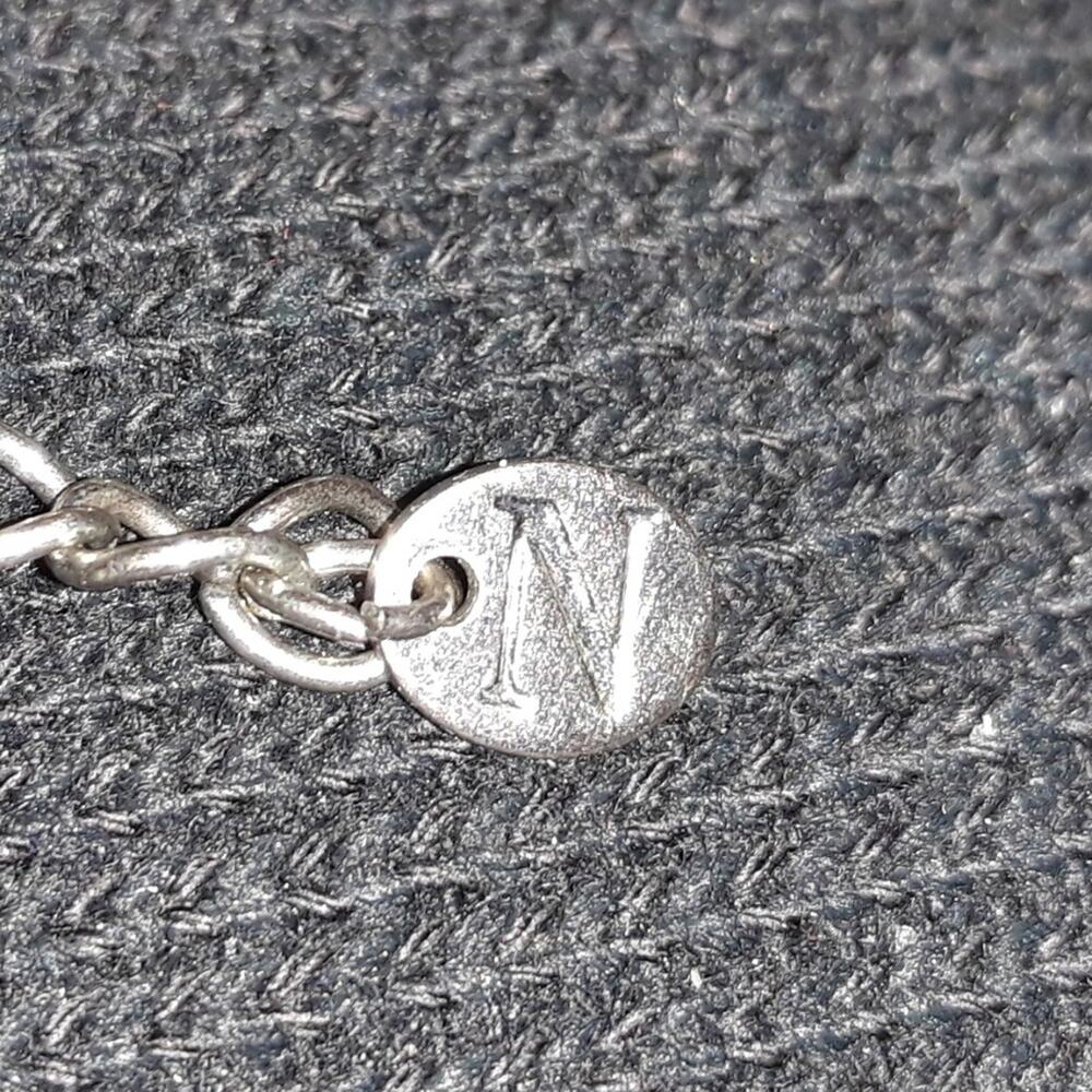 Triple Stand Opera Length  Necklace Silver Flowers 36” - Picture 4 of 4